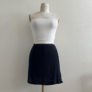 navy black rib wrap bikin cover up skirt